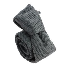 Cravate Tricot unie, Gris souris. Arcobaleno Clj Charles Le Jeune 2