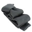 Cravate Tricot unie, Gris souris. Arcobaleno Clj Charles Le Jeune