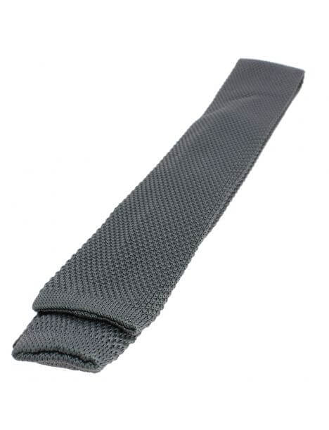 Cravate Tricot unie, Gris souris. Arcobaleno Clj Charles Le Jeune