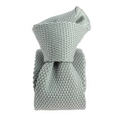 Cravate Tricot unie, Gris cendre. Arcobaleno Clj Charles Le Jeune