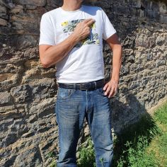 Ceinture cuir Wally, Bleu marine Tony & Paul 2