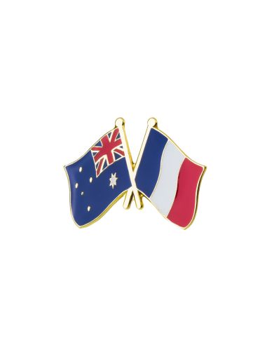 Pin's Drapeaux Jumelage France Australie Clj Charles Le Jeune