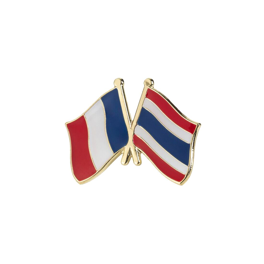 Pin's Drapeaux Jumelage France Thaïlande Clj Charles Le Jeune