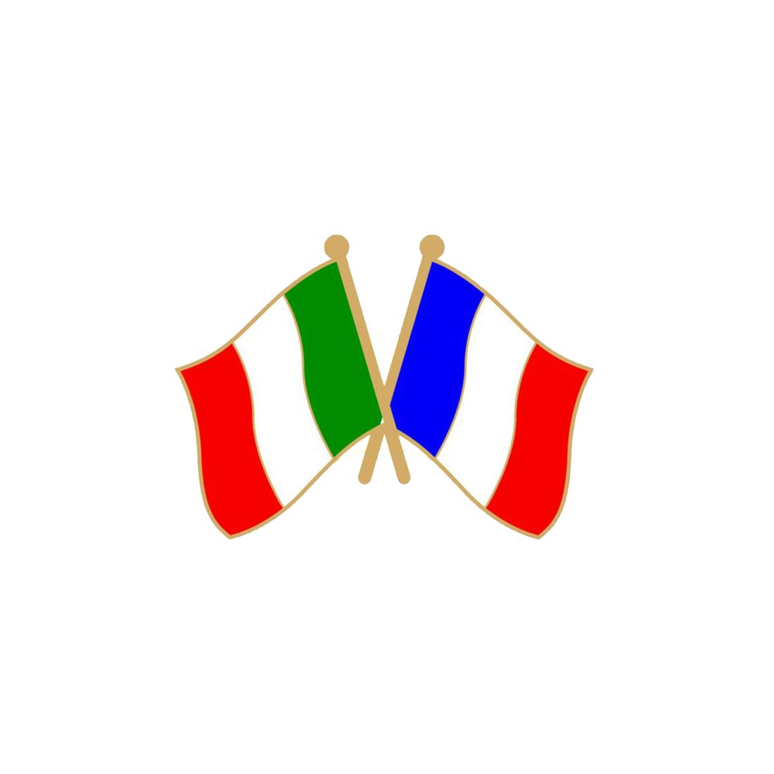 Pins Clj Charles Le Jeune Drapeau Jumelage France Italie France Italie