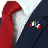Pin's Drapeaux Jumelage France Italie Clj Charles Le Jeune