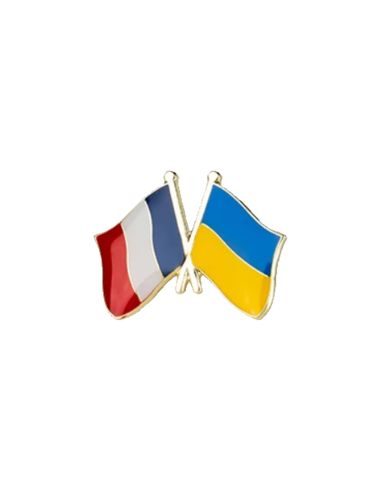Pin's Drapeaux Jumelage France Ukraine Clj Charles Le Jeune