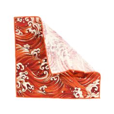 Pochette de costume, Hokusai, vagues rouges Clj Charles Le Jeune 2