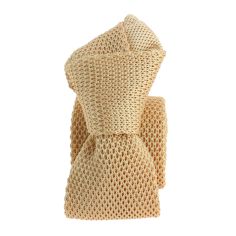 Cravate Tricot unie, peau de pêche. Arcobaleno Clj Charles Le Jeune