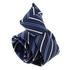 Cravate, Via Battaglione, lignes larges, Bleu Marine Clj Charles Le Jeune 2