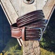 Ceinture cuir Tressia, Chocolat Tony & Paul 2