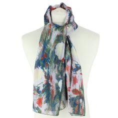 Echarpe en soie, Monet, Nymphéas violet Brochier Soieries 1890 2