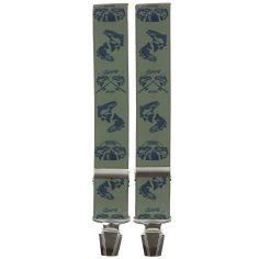 Bretelles Tony et Paul, Pêcheur de Saumons, fond Kaki Tony & Paul