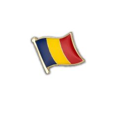 Pin's Drapeau Roumanie flottant - Roumain Clj Charles Le Jeune