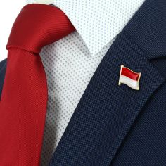 Pin's Drapeau Principauté de Monaco flottant - Monégasque Clj Charles Le Jeune 2