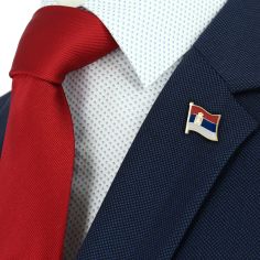 Pin's Drapeau Serbie flottant - Serbe Clj Charles Le Jeune 2