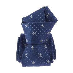Cravate fleur de Lys, Louis, Bleu roi Clj Charles Le Jeune