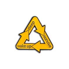 Pin's Sleep - Survive - Wake up Clj Charles Le Jeune