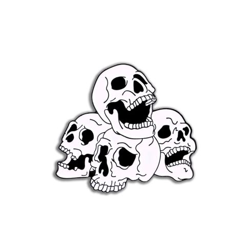 Pin's 4 crânes - 4 têtes de mort