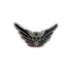 Pin's Tête de mort ailée, Biker Clj Charles Le Jeune