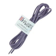 lacets ronds épais 3mm coton ciré, aubergine Les Lacets Français 2