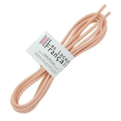 lacets ronds épais 3mm coton ciré, saumon Les Lacets Français 2