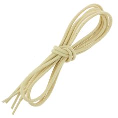 lacets ronds épais 3mm coton ciré, jaune paille Les Lacets Français
