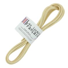 lacets ronds épais 3mm coton ciré, jaune paille Les Lacets Français 2