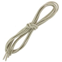 lacets ronds épais 3mm coton ciré, beige crémant Les Lacets Français