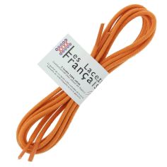 lacets ronds épais 3mm coton ciré, Orange Les Lacets Français 2