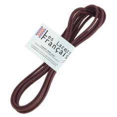 lacets ronds épais 3mm coton ciré, bordeaux Les Lacets Français 2
