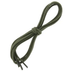 lacets ronds épais 3mm coton ciré, vert armée Les Lacets Français