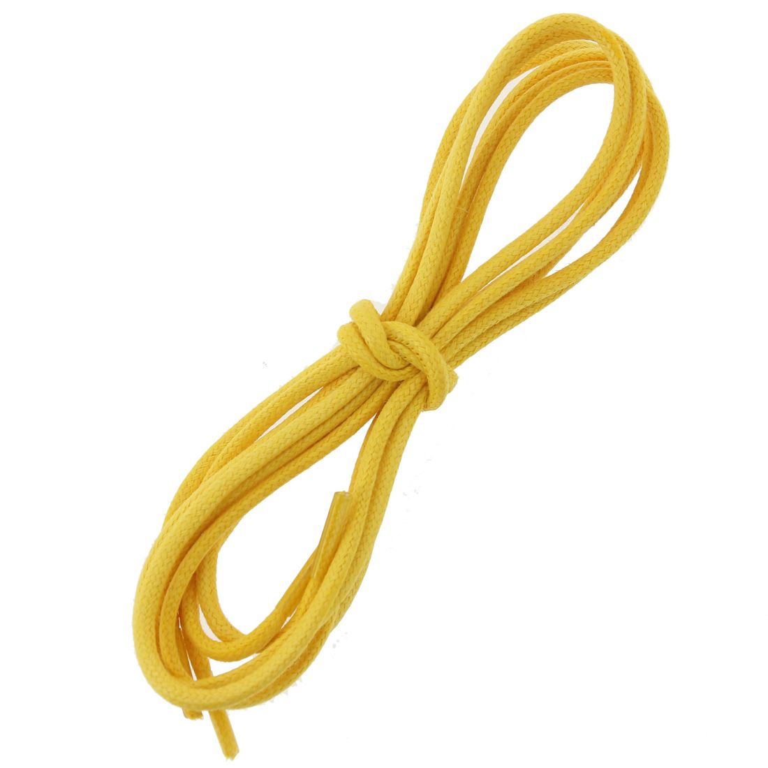 lacets ronds épais 3mm coton ciré, jaune bouton d'or Les Lacets Français