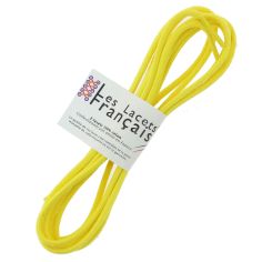 lacets ronds épais 3mm coton ciré, jaune canari Les Lacets Français 2