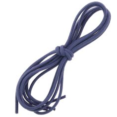 lacets ronds épais 3mm coton ciré, Bleu plomb Les Lacets Français