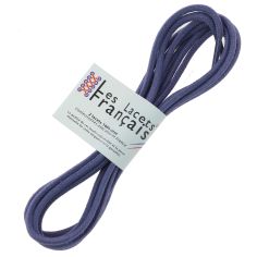 lacets ronds épais 3mm coton ciré, Bleu plomb Les Lacets Français 2