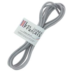 lacets ronds épais 3mm coton ciré, gris cendre Les Lacets Français 2