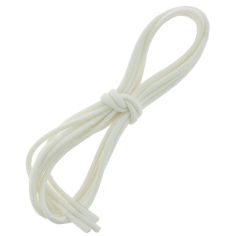 lacets ronds épais 3mm coton ciré, blanc pur Les Lacets Français