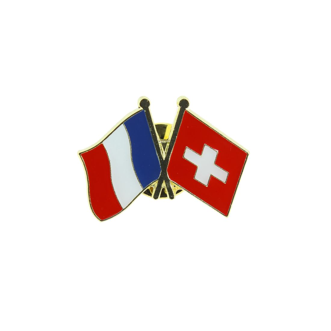 Pin's Drapeaux Jumelage France Suisse Clj Charles Le Jeune
