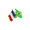 Pin's Drapeaux Jumelage France Brésil