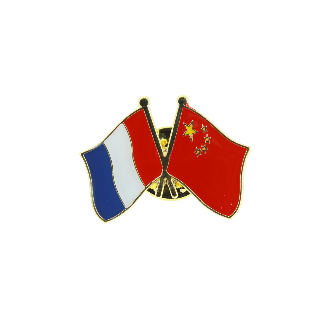 Pin's Drapeaux Jumelage France Chine Clj Charles Le Jeune