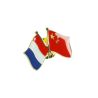 Pin's Drapeaux Jumelage France Chine Clj Charles Le Jeune
