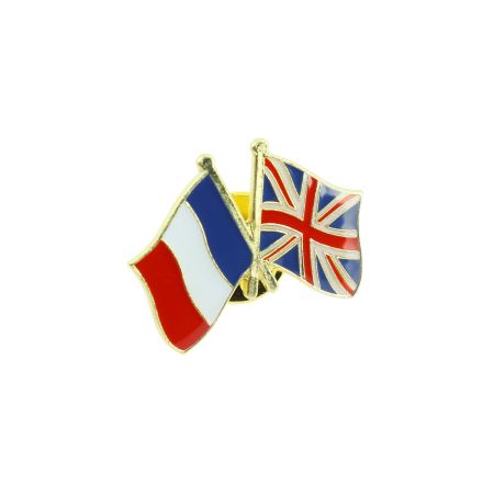 Pin's Drapeaux Jumelage France Grande Bretagne - Royaume Uni Clj Charles Le Jeune