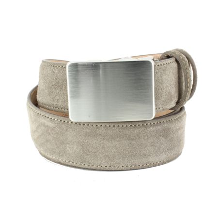 Ceinture daim Alaska, Automatique - Easy Clip, gris taupe Tony & Paul