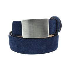 Ceinture daim Alaska, Automatique - Easy Clip, bleu marine Tony & Paul