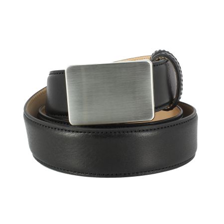 Ceinture cuir Roma, Automatique - Easy Clip, noir Tony & Paul