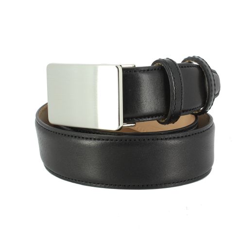 Ceinture cuir Roma, Automatique - Easy Clip, noir Tony & Paul