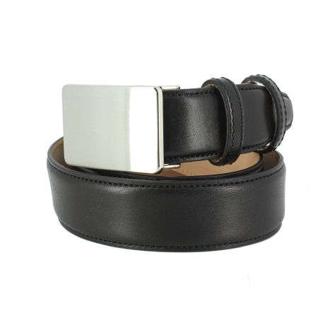 Ceinture cuir Roma, Automatique - Easy Clip, noir Tony & Paul