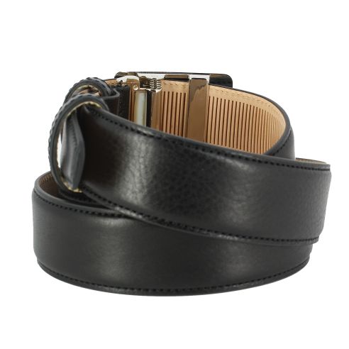 Ceinture cuir Roma, Automatique - Easy Clip, noir Tony & Paul