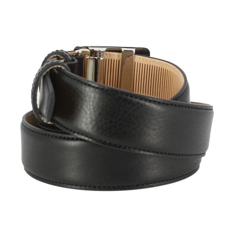 Ceinture cuir Roma, Automatique - Easy Clip, noir Tony & Paul
