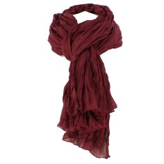 Chèche coton Dakar, rouge Bourgogne Clj Charles Le Jeune